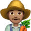 man farmer: medium skin tone on Apple