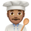man cook: medium skin tone on Apple