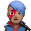 man singer: medium skin tone on Apple