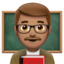 man teacher: medium skin tone on Apple