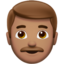 man: medium skin tone on Apple