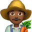 man farmer: medium-dark skin tone on Apple