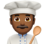 man cook: medium-dark skin tone on Apple