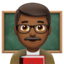 man teacher: medium-dark skin tone on Apple