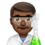 man scientist: medium-dark skin tone on Apple