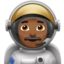 man astronaut: medium-dark skin tone on Apple
