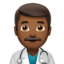 man health worker: medium-dark skin tone on Apple