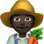 man farmer: dark skin tone on Apple