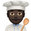 man cook: dark skin tone on Apple