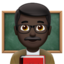 man teacher: dark skin tone on Apple