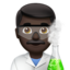 man scientist: dark skin tone on Apple