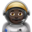 man astronaut: dark skin tone on Apple