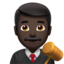 man judge: dark skin tone on Apple