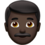 man: dark skin tone on Apple