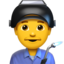 man factory worker on Apple