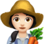 woman farmer: light skin tone on Apple