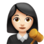 woman judge: light skin tone on Apple