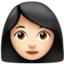 woman: light skin tone on Apple