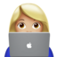 woman technologist: medium-light skin tone on Apple