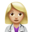 woman health worker: medium-light skin tone on Apple