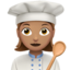 woman cook: medium skin tone on Apple