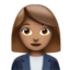woman office worker: medium skin tone on Apple