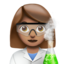 woman scientist: medium skin tone on Apple