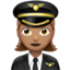 woman pilot: medium skin tone on Apple