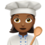 woman cook: medium-dark skin tone on Apple