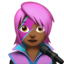 woman singer: medium-dark skin tone on Apple