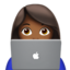 woman technologist: medium-dark skin tone on Apple