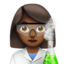 woman scientist: medium-dark skin tone on Apple