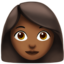 woman: medium-dark skin tone on Apple
