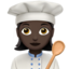 woman cook: dark skin tone on Apple