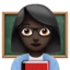 woman teacher: dark skin tone on Apple