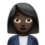woman office worker: dark skin tone on Apple