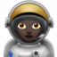 woman astronaut: dark skin tone on Apple