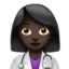 woman health worker: dark skin tone on Apple