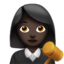 woman judge: dark skin tone on Apple