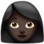 woman: dark skin tone on Apple