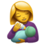 woman feeding baby on Apple
