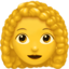 woman: curly hair on Apple