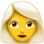 woman: white hair on Apple