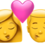 kiss: woman, man on Apple