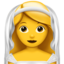 woman with veil on Apple