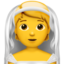 person with veil on Apple