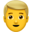 man: blond hair on Apple