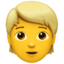 person: blond hair on Apple