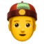 person with skullcap on Apple