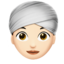 woman wearing turban: light skin tone on Apple